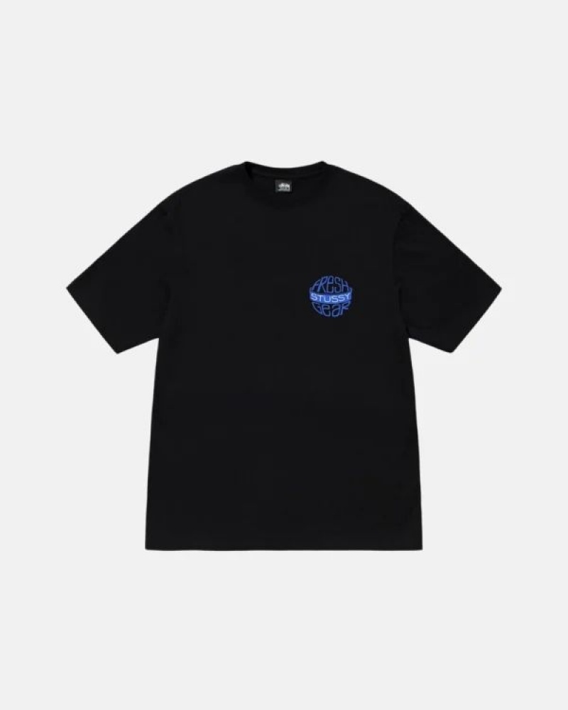 Black Stussy Fresh Gear T Shirts | 2840RFSBN