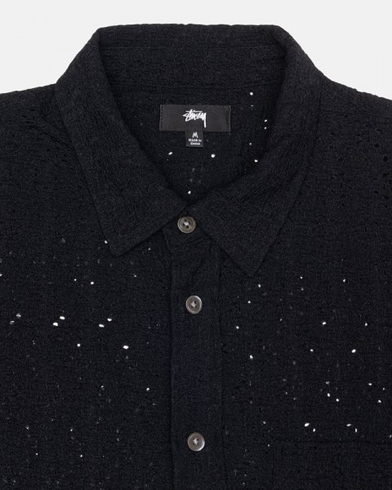 Black Stussy Lace Ls Shirts | 8125UDOKX