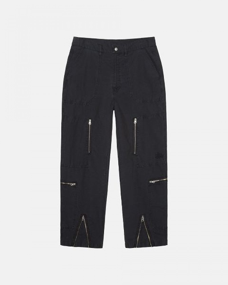 Black Stussy Nyco Flight Pants | 6819ZPLUF