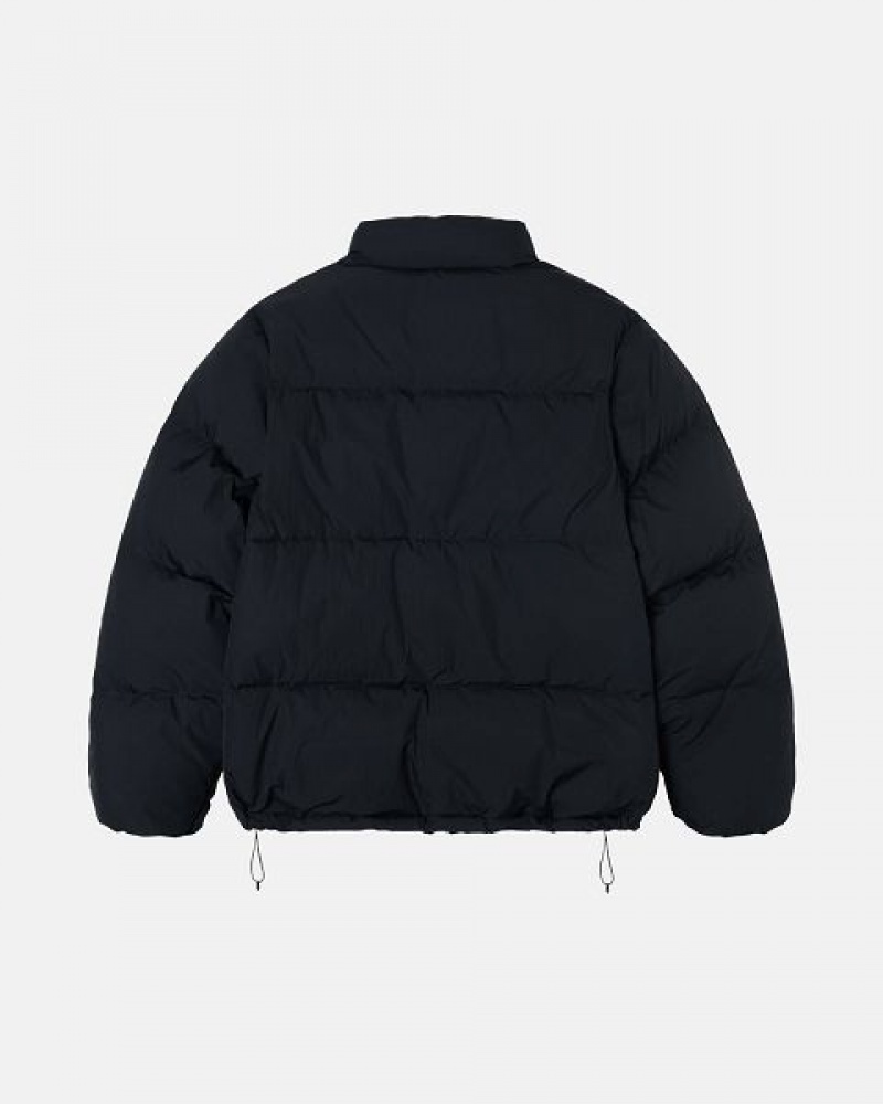 Black Stussy Nylon Down Jackets | 2719HPLMZ