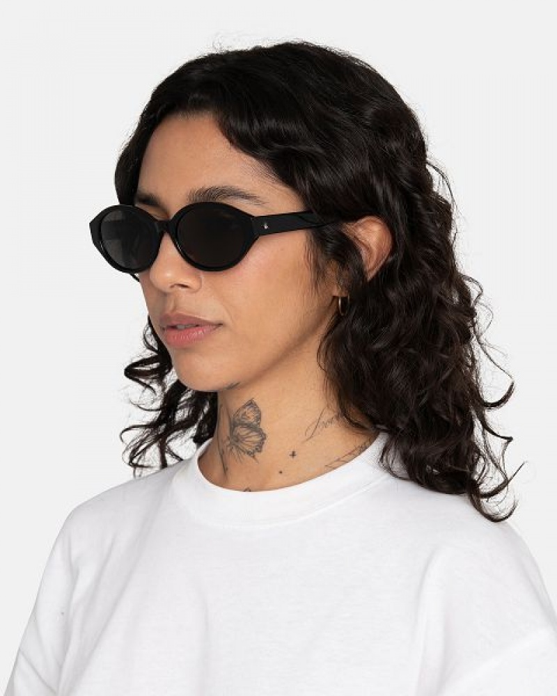 Black Stussy Penn Sunglasses | 2496ZFWOM