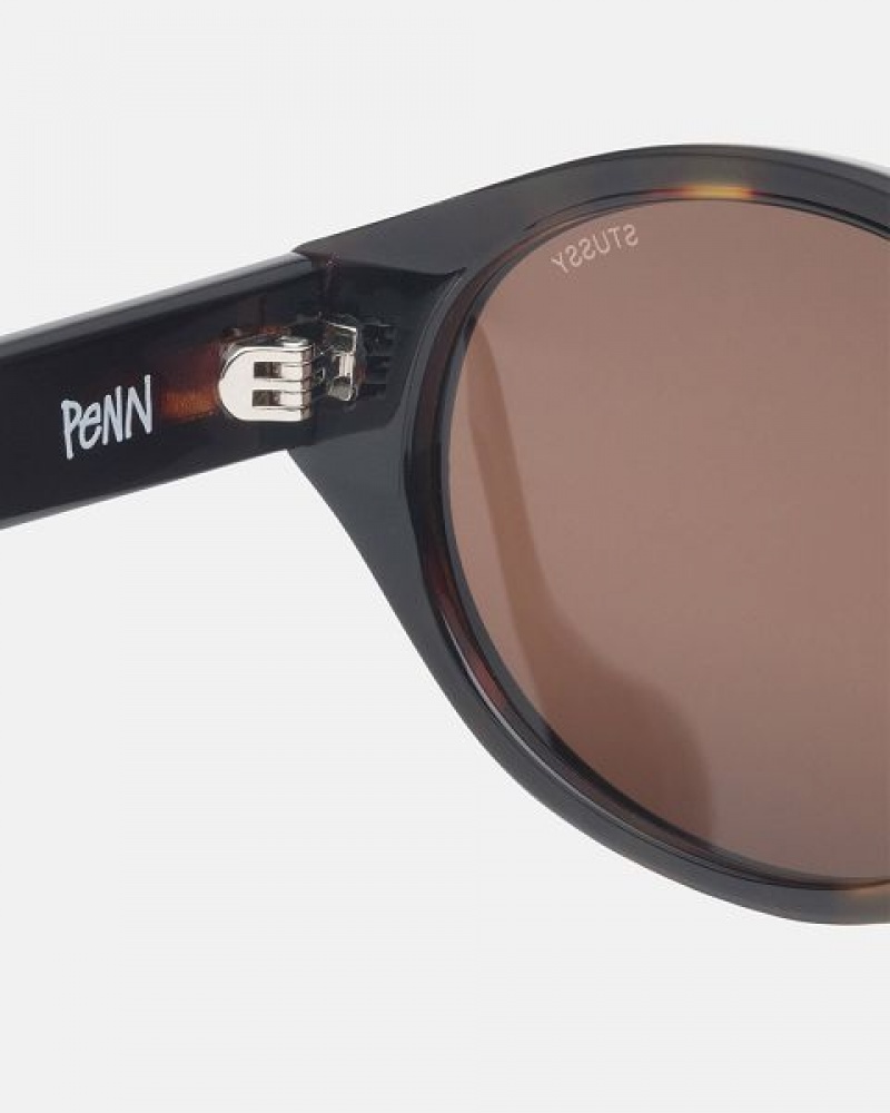 Black Stussy Penn Sunglasses | 8627ALQDN