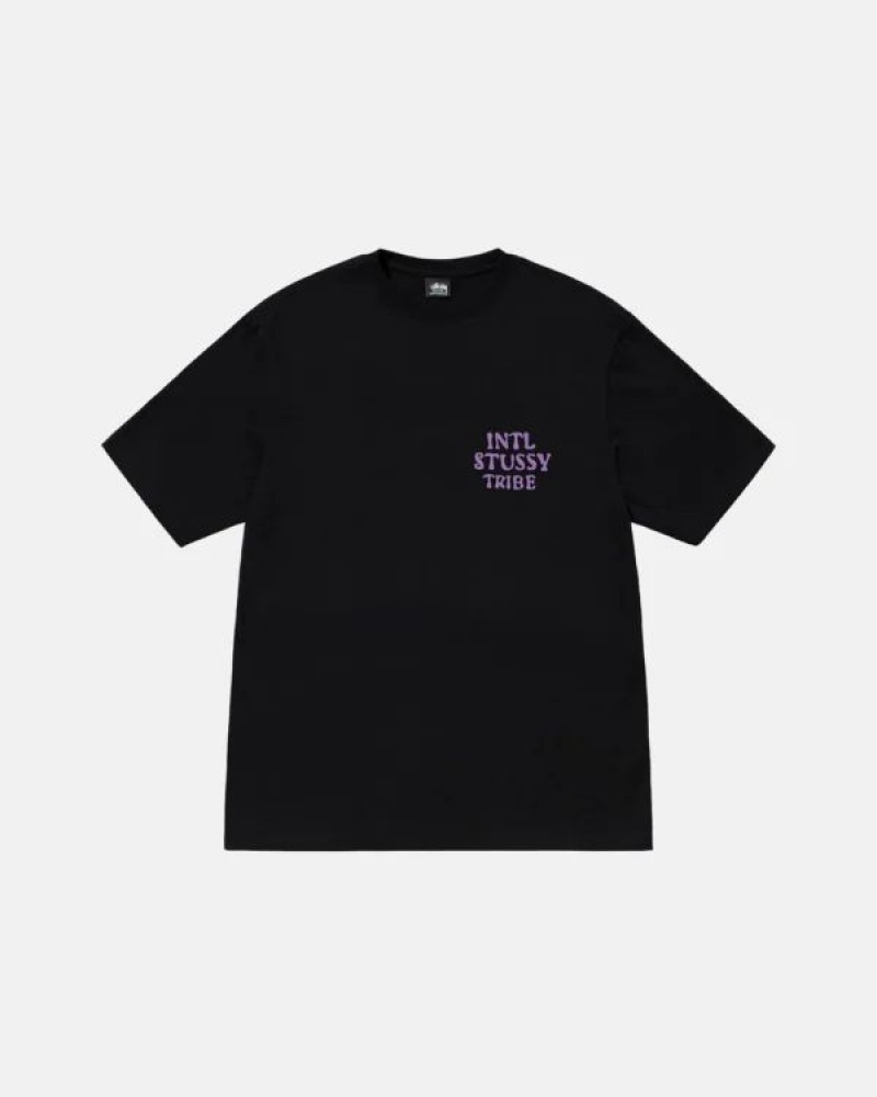 Black Stussy Serpent T Shirts | 4951QCOPU