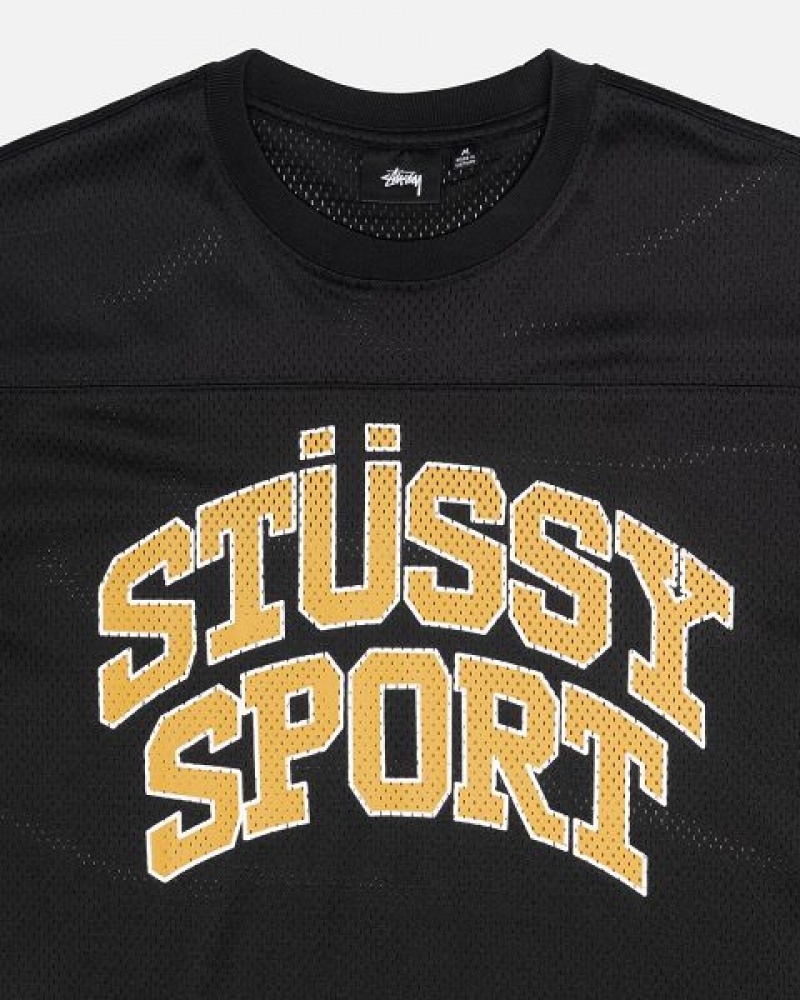 Stussy Jersey India Sale - Black Sport Mesh Football