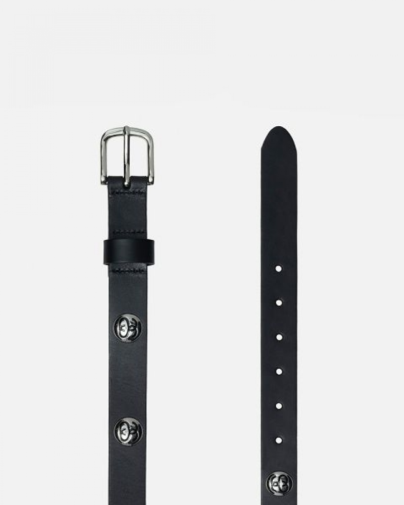 Black Stussy Ss-link Studded Belts | 1670LVEAY