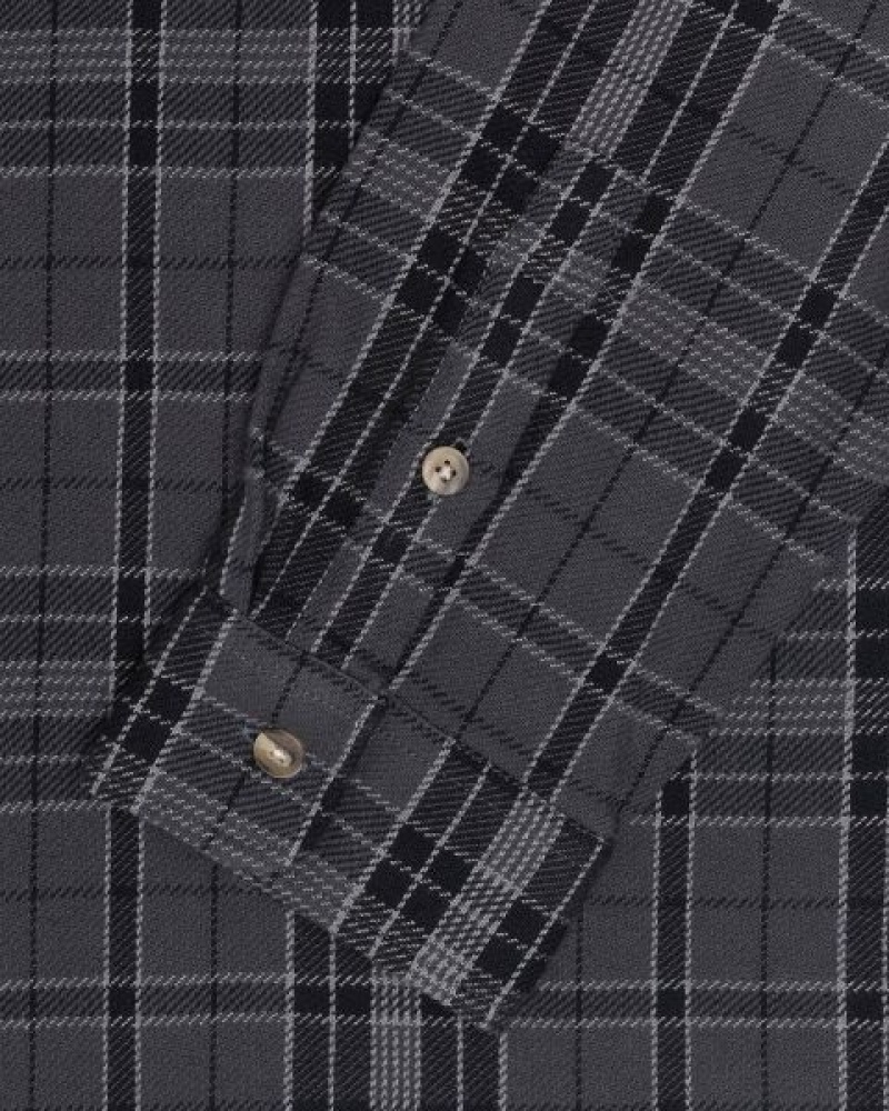 Black Stussy Stones Plaid Shirts | 9483UISBM