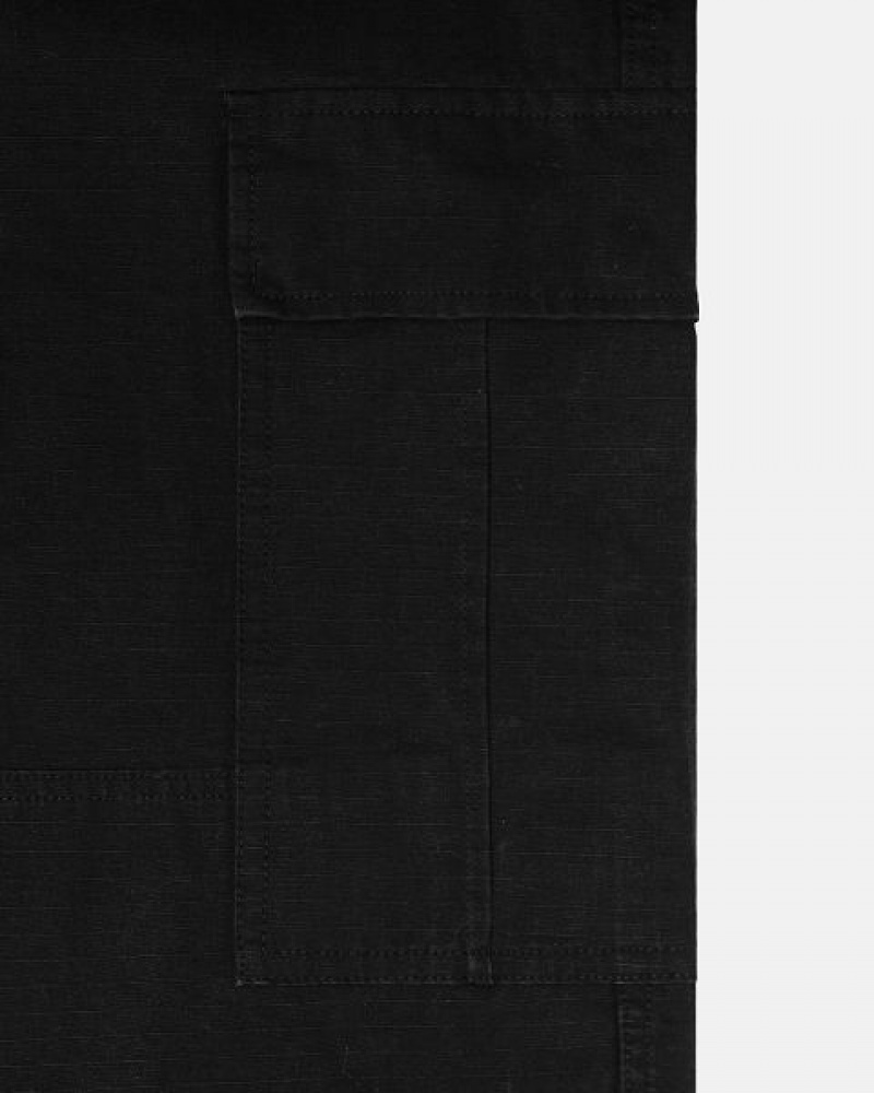 Black Stussy Surplus Cargo Ripstop Pants | 4670DLPXE