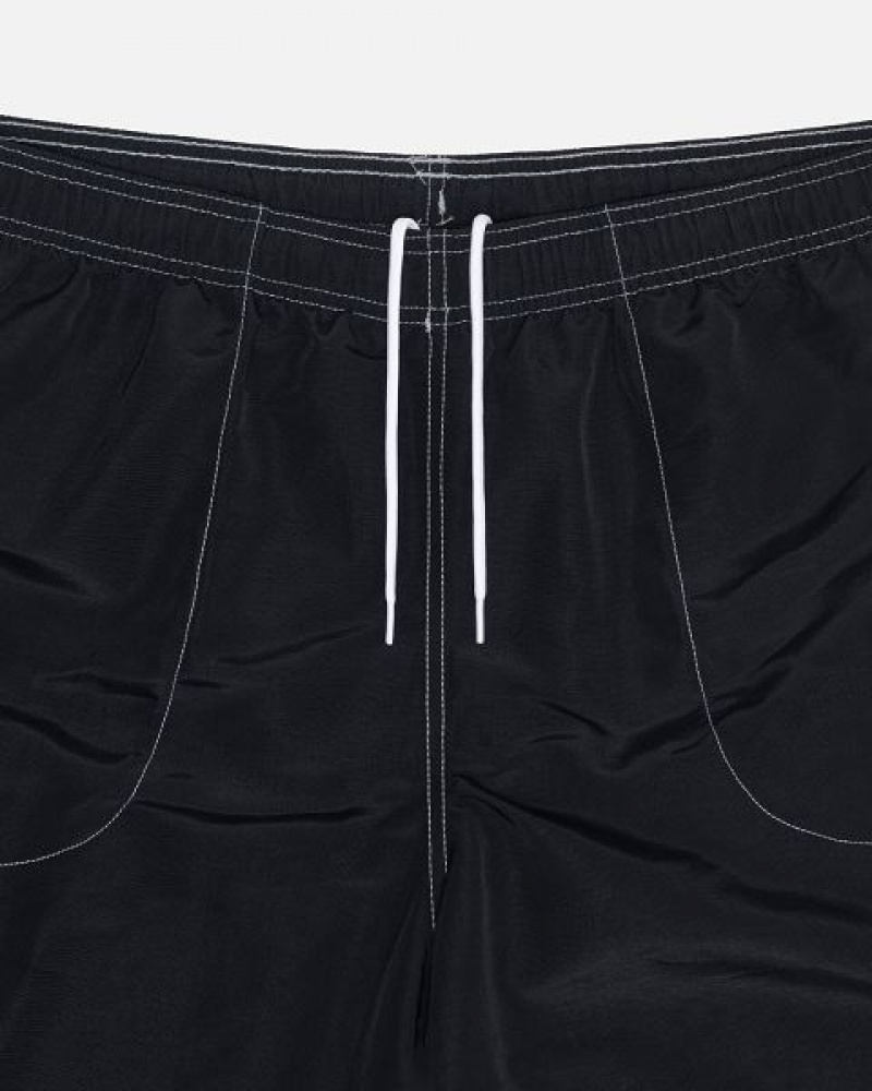 Black Stussy Water Surfman Patch Shorts | 0912ZOMQX