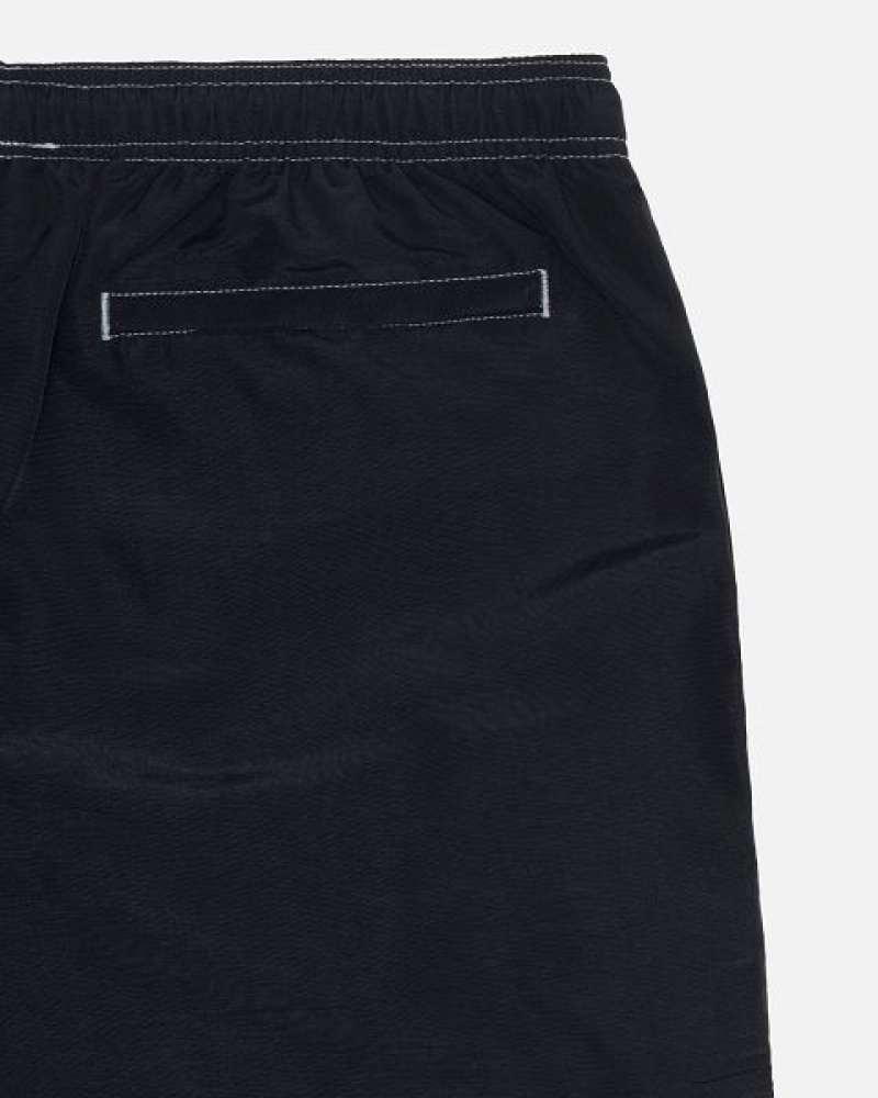 Black Stussy Water Surfman Patch Shorts | 0912ZOMQX