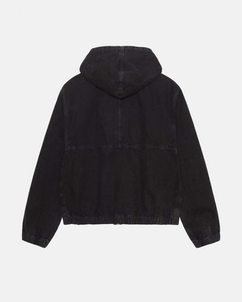 Black Stussy Work Jacket Insulated Canvas Insulated Jackets | 7653YHNQG