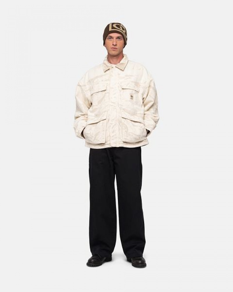 Black Stussy Workgear Twill Pants | 9723HXKDL