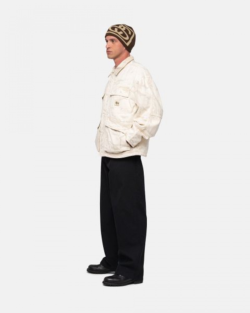 Black Stussy Workgear Twill Pants | 9723HXKDL