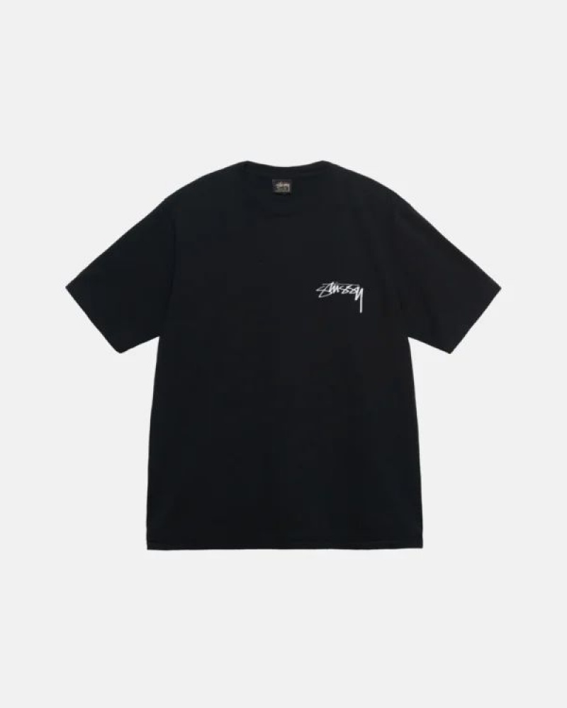 Black / White Stussy Our Legacy Dot Pigment Dyed T Shirts | 2863WNCAY