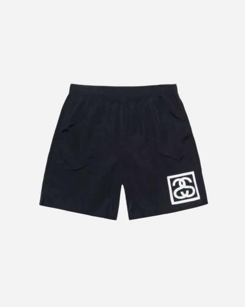 Black / White Stussy Ss-link Water Shorts | 4380AXJLS