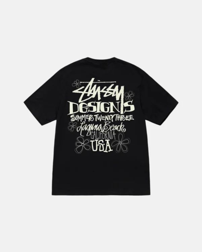 Black / White Stussy Summer Lb T Shirts | 4860CRMIZ