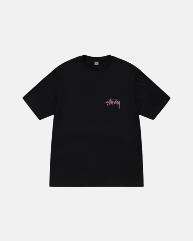 Black / White / Red Stussy Skate Tough T Shirts | 0612ZPCOI