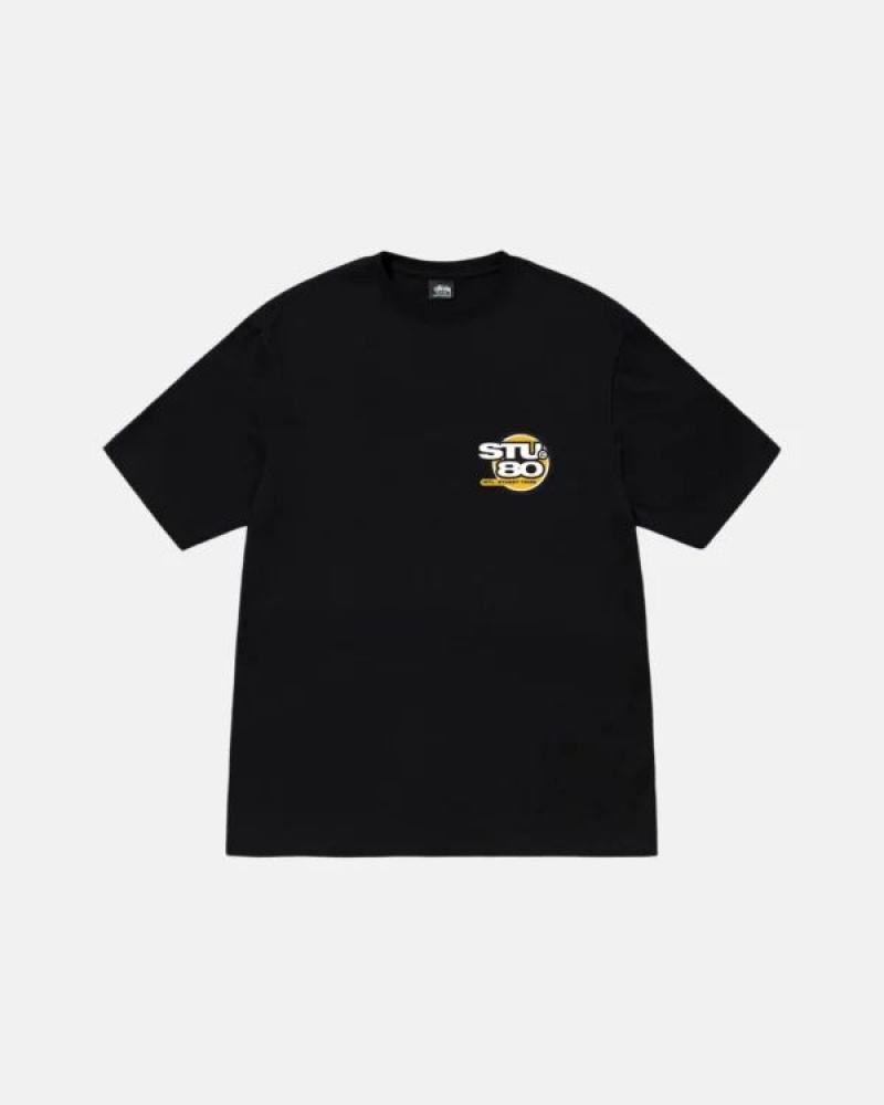 Black / White / Yellow Stussy Hot 80 T Shirts | 1403OKDNP