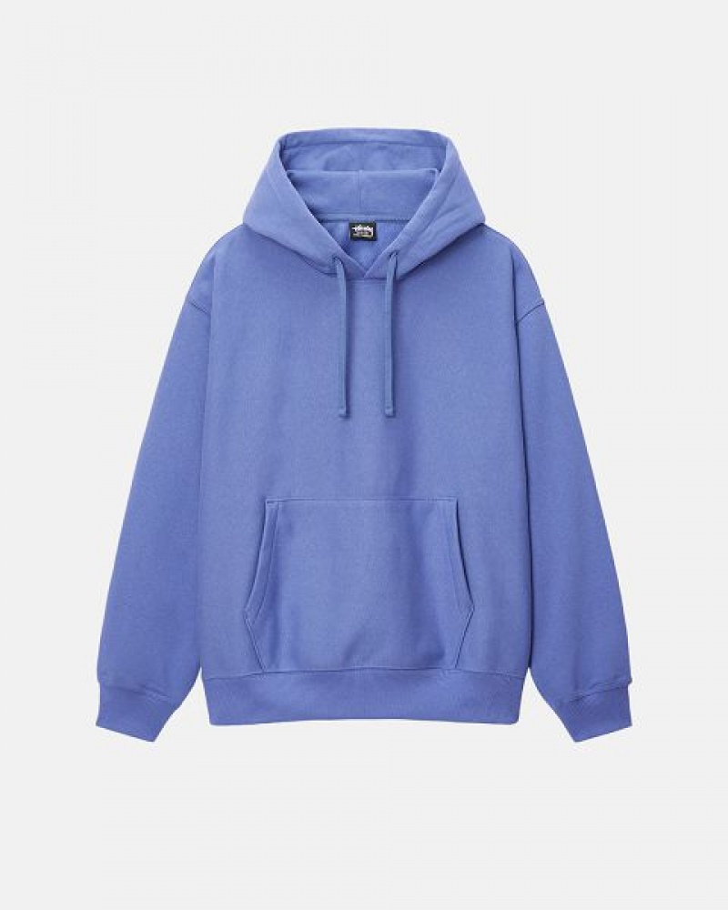 Blue Stussy Back Hood Applique Hoodie | 2317OMYKD