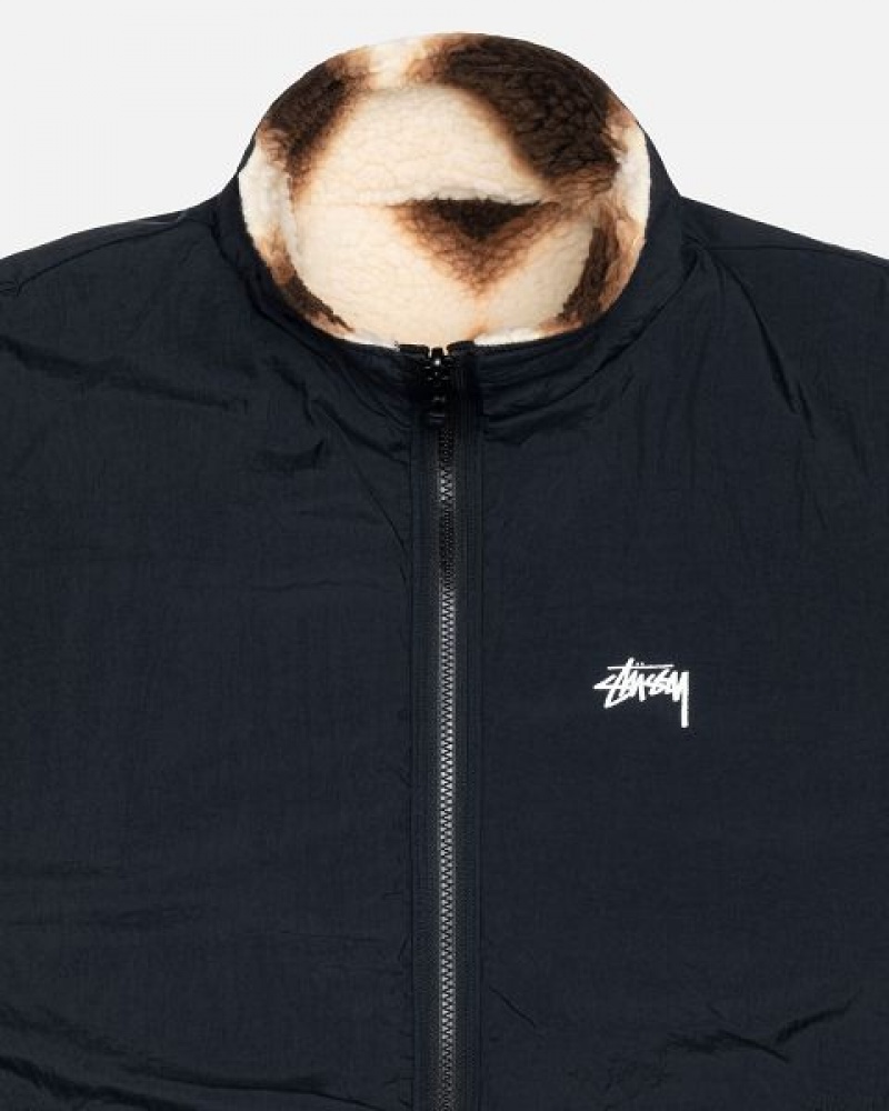 Brown Stussy Sherpa Reversible Jackets | 2453CJOYS