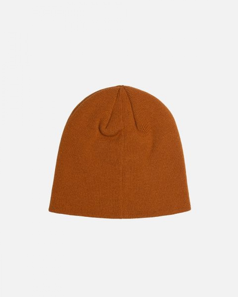 Brown Stussy Skullcap Basic Beanie | 5624EQSYV