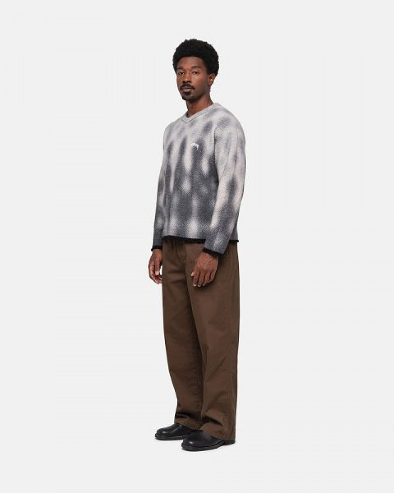 Brown Stussy Workgear Twill Pants | 9650FJTCL