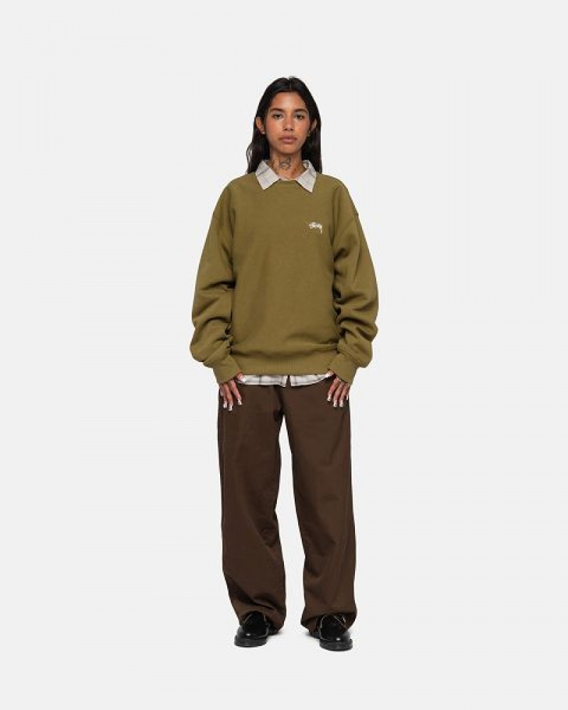 Brown Stussy Workgear Twill Pants | 9650FJTCL