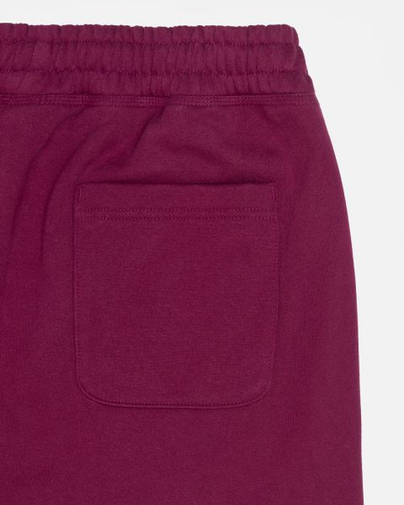 Burgundy Stussy Stock Logo Sweatpants | 5810TWBNP