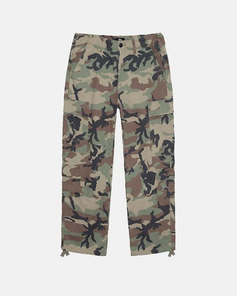 Camo Stussy Surplus Cargo Ripstop Pants | 3427IUGYS