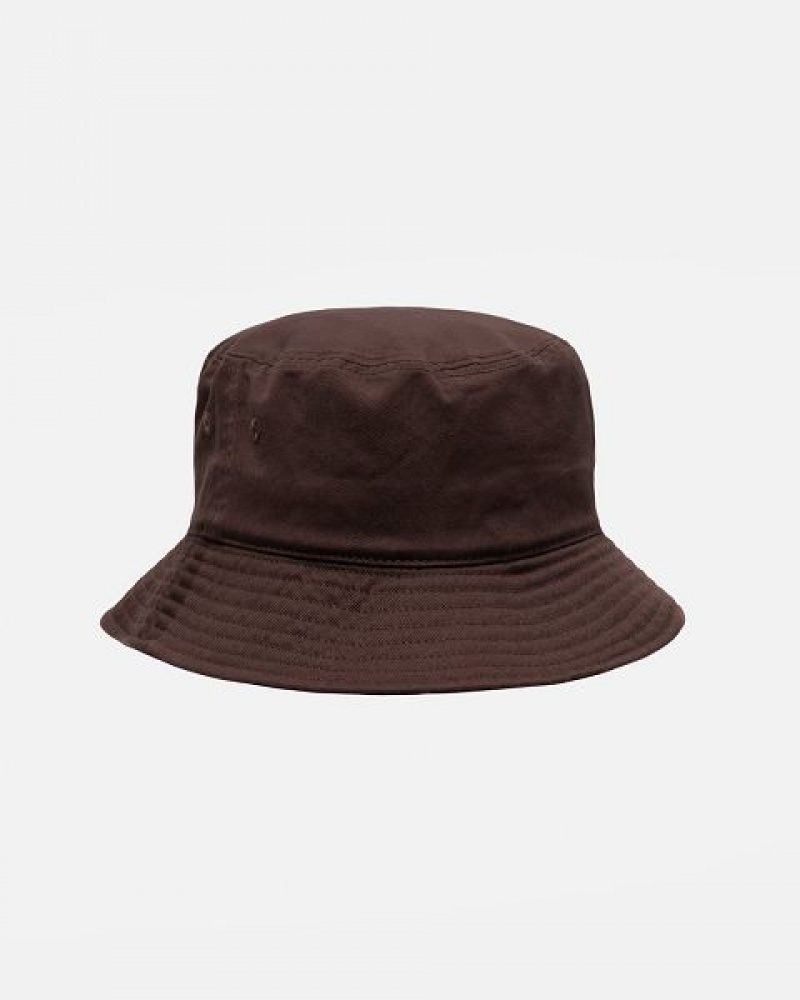 Chocolate Stussy Bucket Big Stock Hats | 9201MYNQK