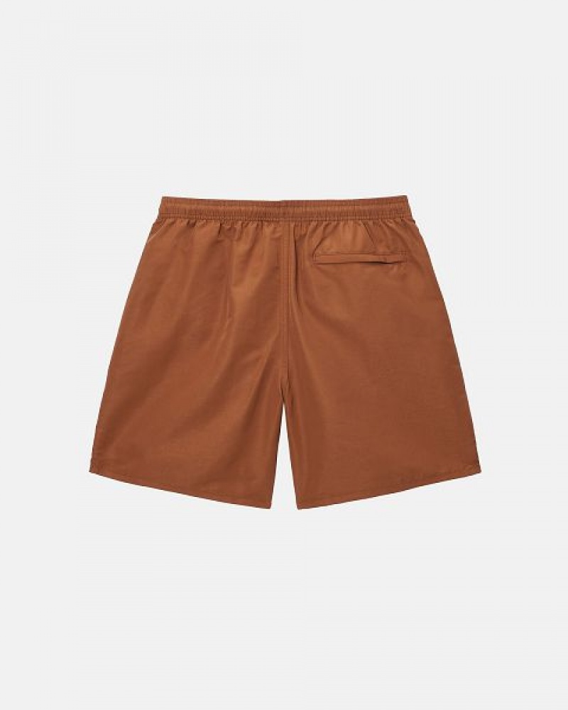 Coffee Stussy Water Big Basic Shorts | 5437KSRYI