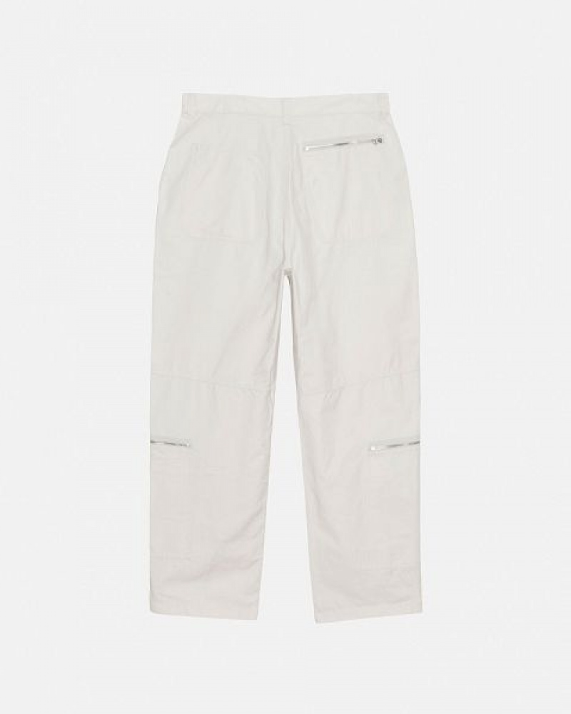 Cream Stussy Nyco Flight Pants | 5708ZSCUT