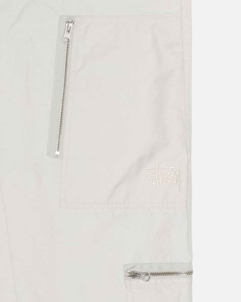 Cream Stussy Nyco Flight Pants | 5708ZSCUT