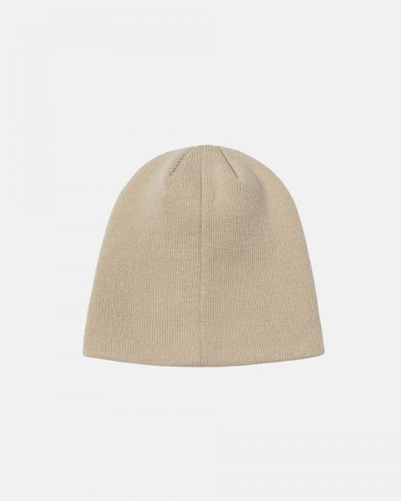 Cream Stussy Skullcap Basic Beanie | 7526UZYBQ