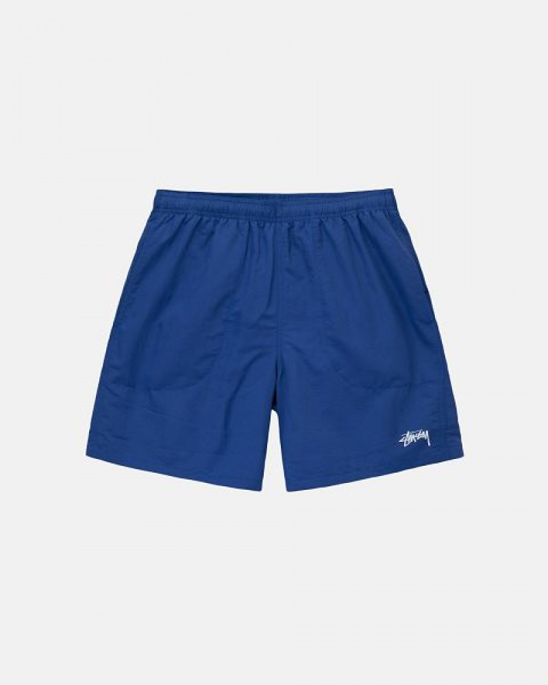 Deep Blue Stussy Water Stock Shorts | 5702HGEIF