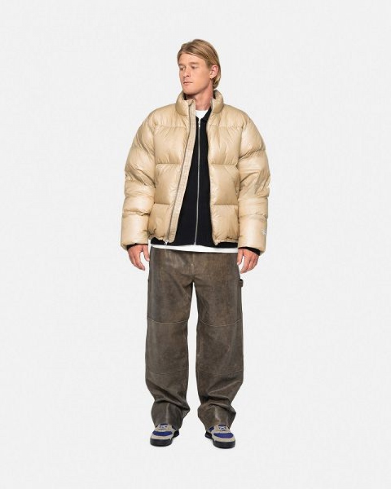 Gold Stussy Parachute Ripstop Down Jackets | 9210HNRAT