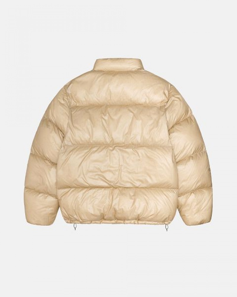 Gold Stussy Parachute Ripstop Down Jackets | 9210HNRAT