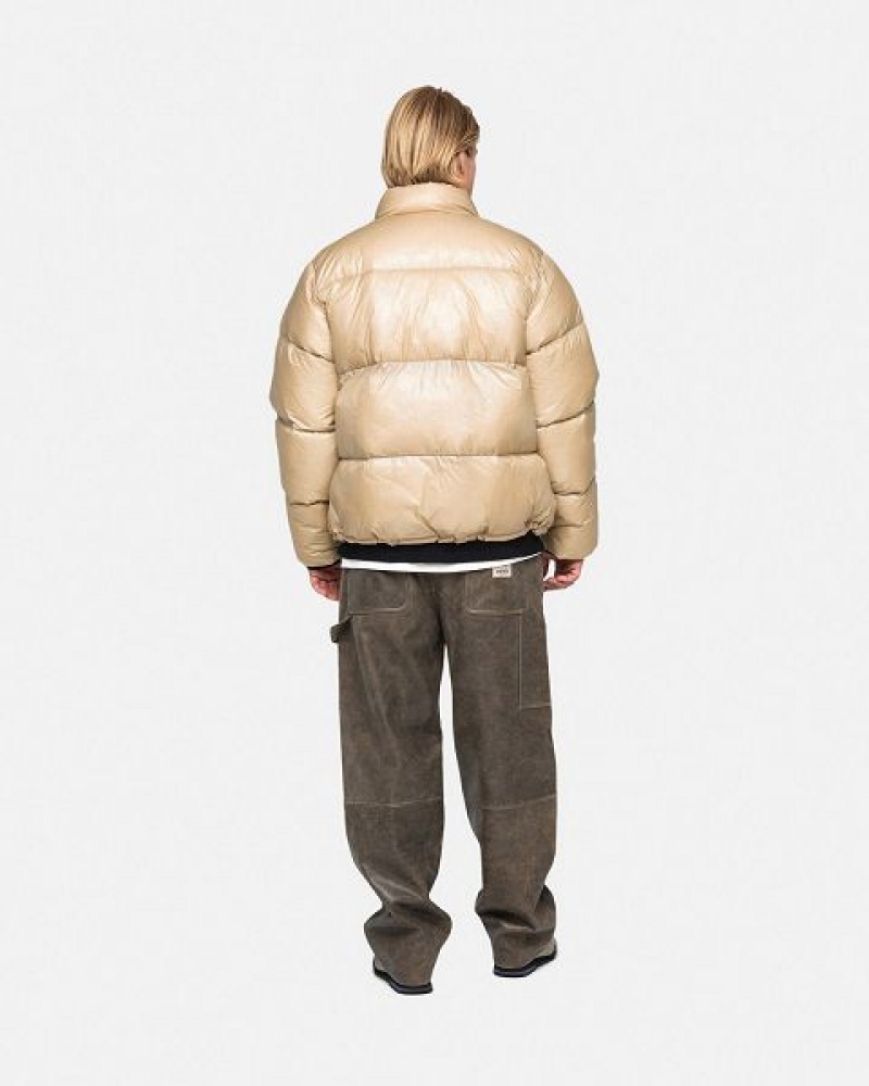 Gold Stussy Parachute Ripstop Down Jackets | 9210HNRAT