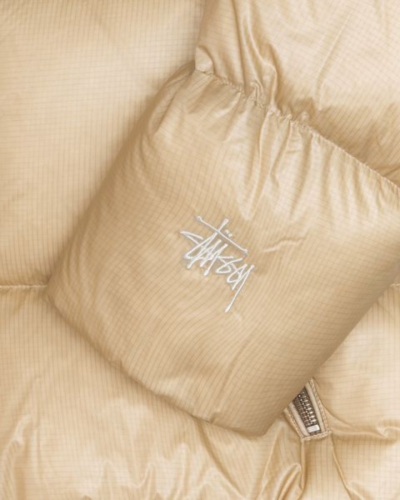 Gold Stussy Parachute Ripstop Down Jackets | 9210HNRAT