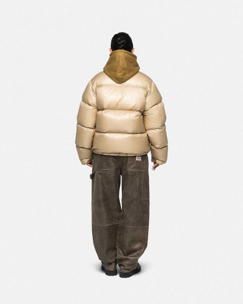 Gold Stussy Parachute Ripstop Down Jackets | 9210HNRAT