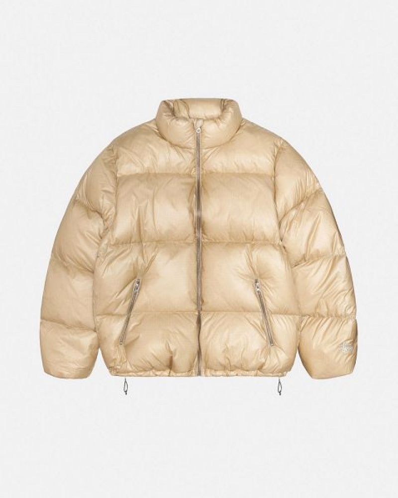 Gold Stussy Parachute Ripstop Down Jackets | 9210HNRAT