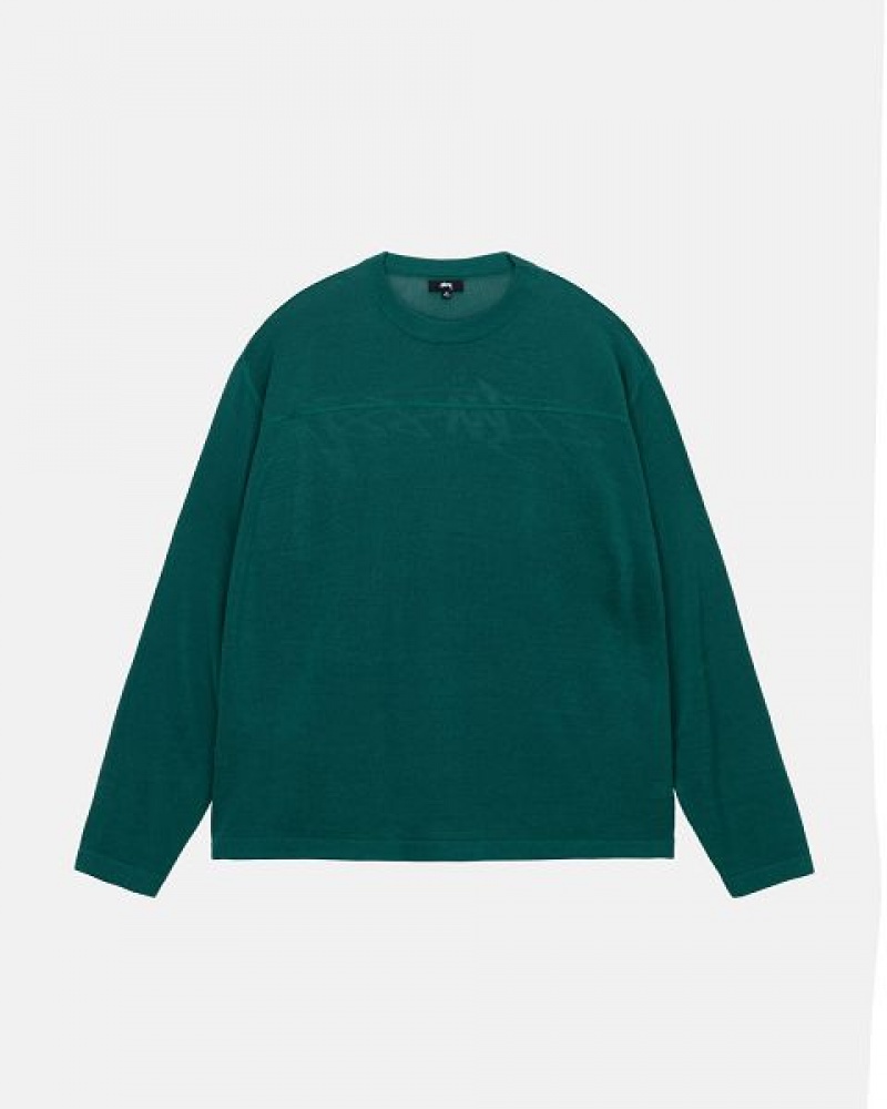 Green Stussy Football Sweaters | 5768NEWFL