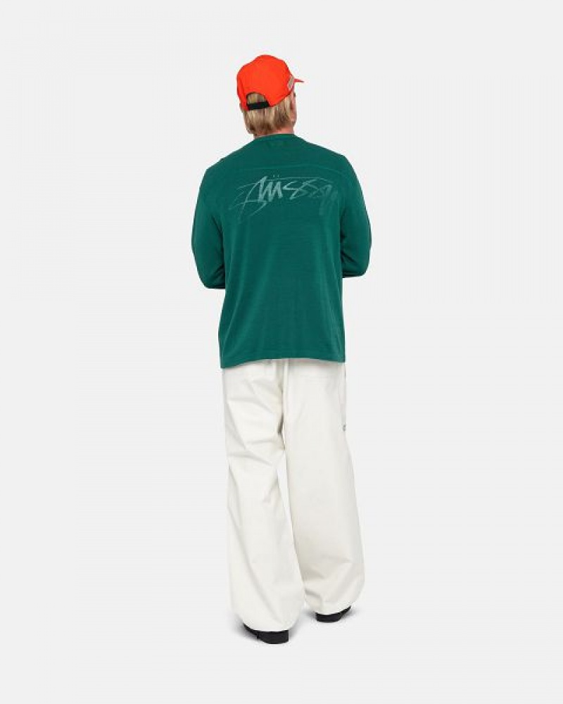 Green Stussy Football Sweaters | 5768NEWFL