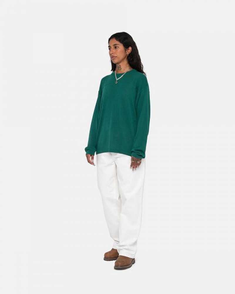 Green Stussy Football Sweaters | 5768NEWFL