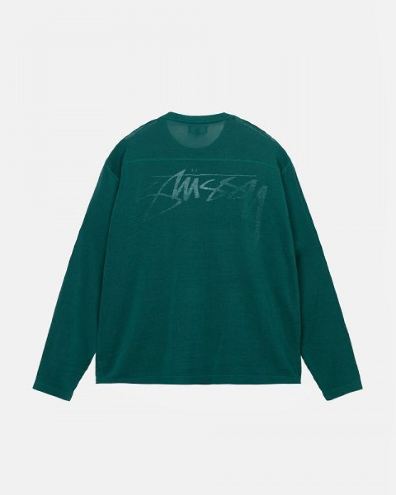 Green Stussy Football Sweaters | 5768NEWFL