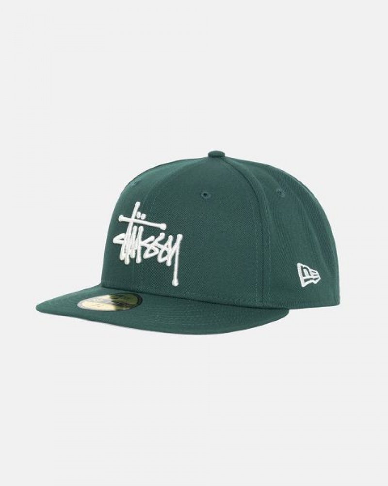 Green Stussy New Era 59fifty Authentic Caps | 2538HPMVD