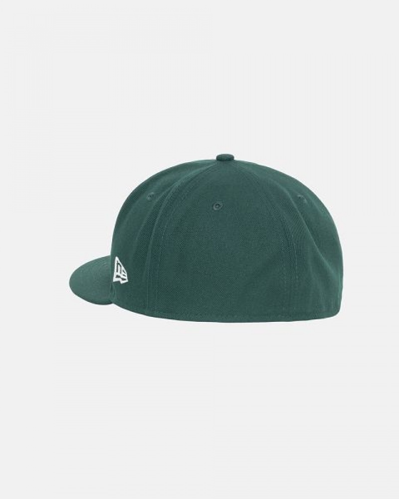 Green Stussy New Era 59fifty Authentic Caps | 2538HPMVD