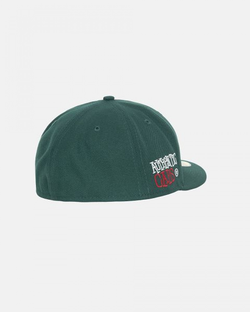 Green Stussy New Era 59fifty Authentic Caps | 2538HPMVD