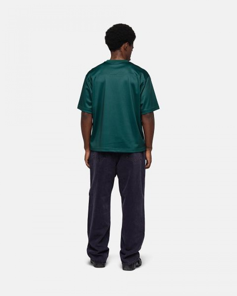 Green Stussy Sport Mesh Football Jersey | 5264WCMZY