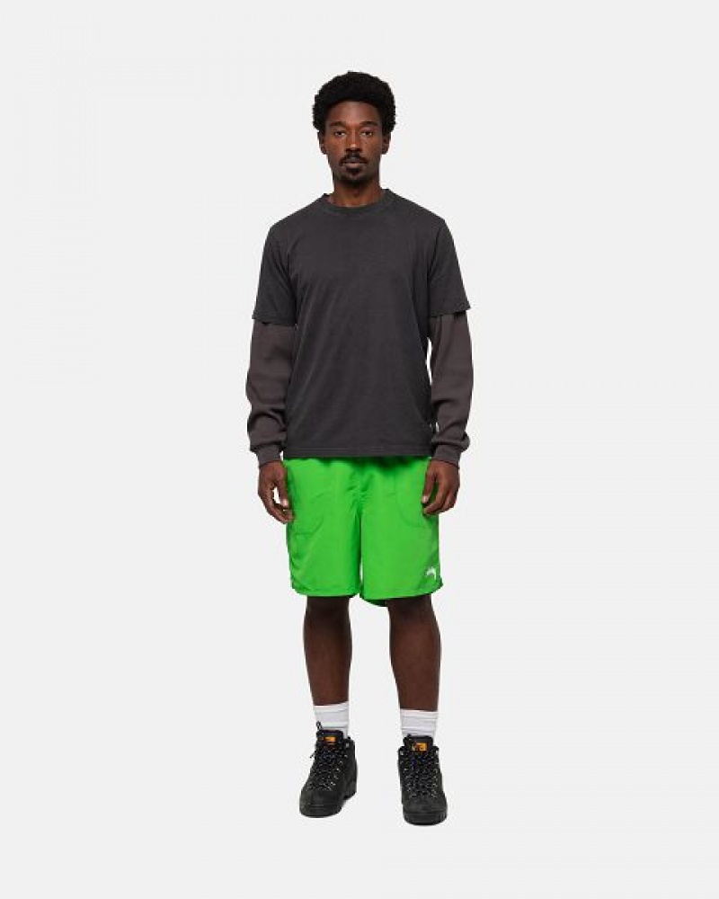 Green Stussy Water Stock Shorts | 6428QKSJU