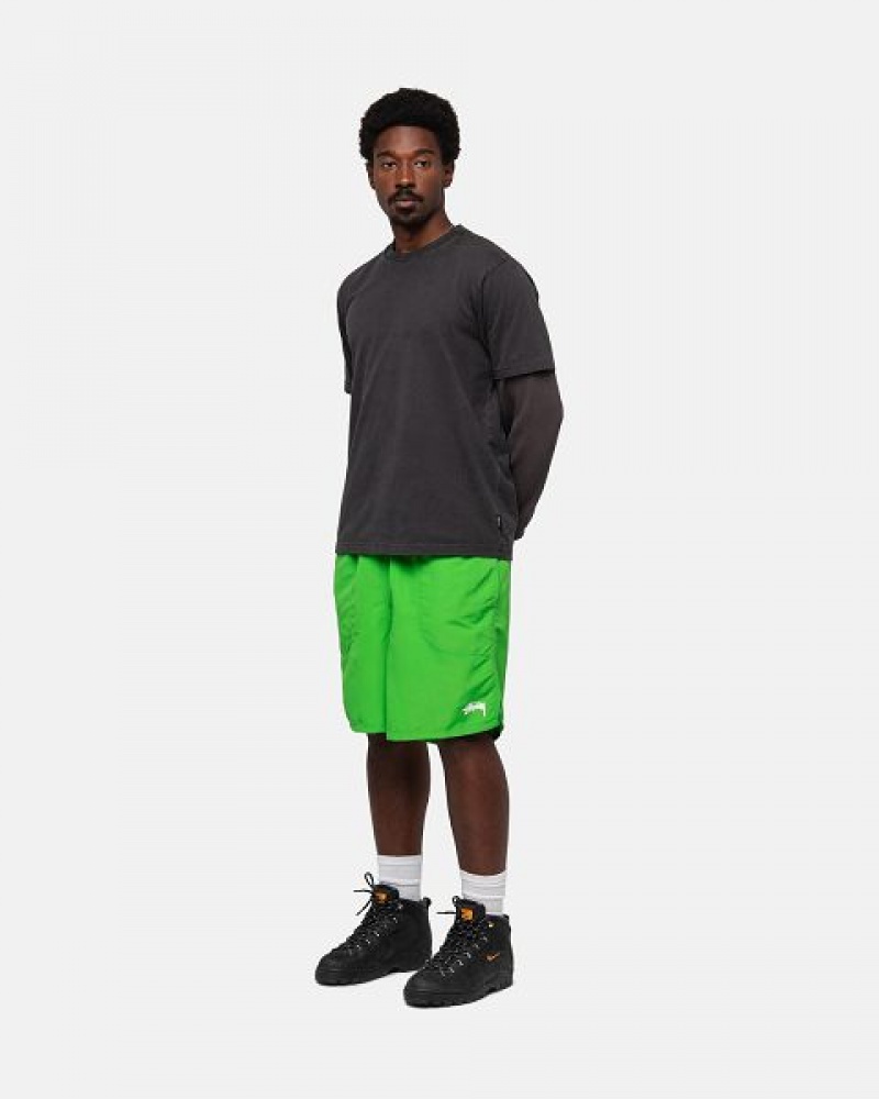 Green Stussy Water Stock Shorts | 6428QKSJU